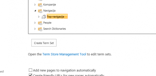 How to hide new pages in managed metada navigation?