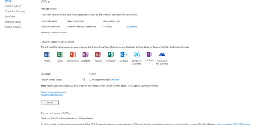 How to download Office 365 ProPlus from O365?