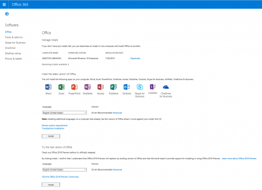 How to download Office 365 ProPlus from O365?