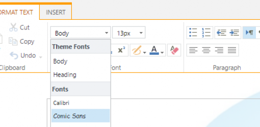 How to add custom font to SharePoint 2016 RTE?