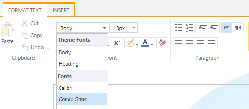 How to add custom font to SharePoint 2016 RTE?