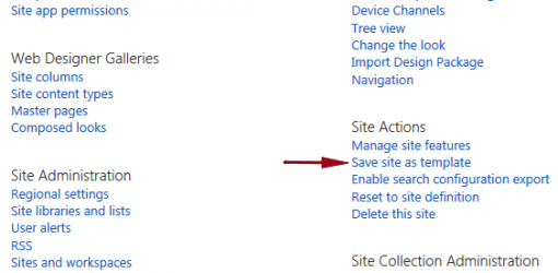 “Save as site template” option is missing in SharePoint Online